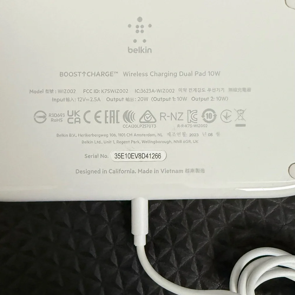 Dual Wireless Charging Pad - White